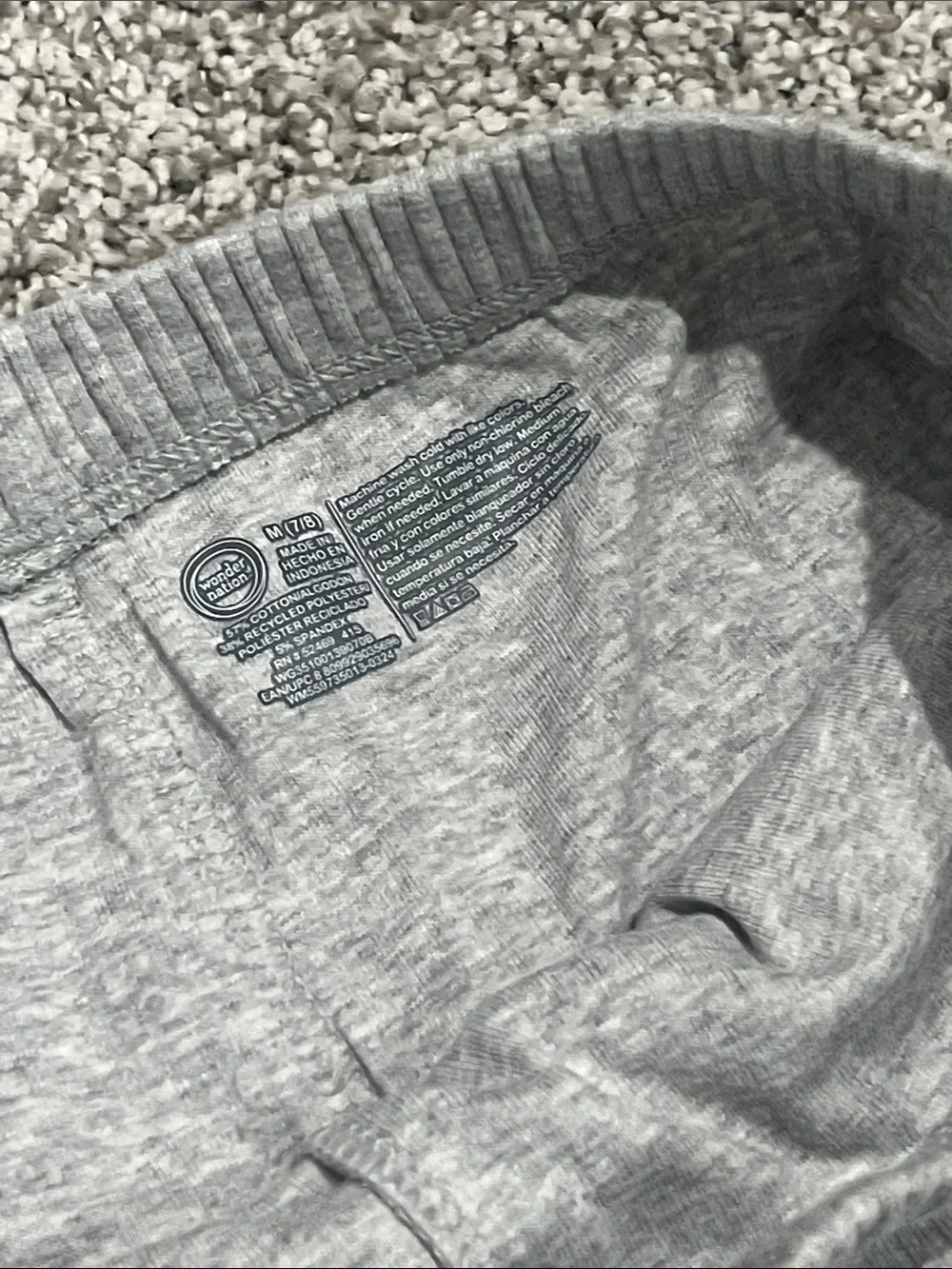 wonder nation Gray Ribbed Knit Top & pant set